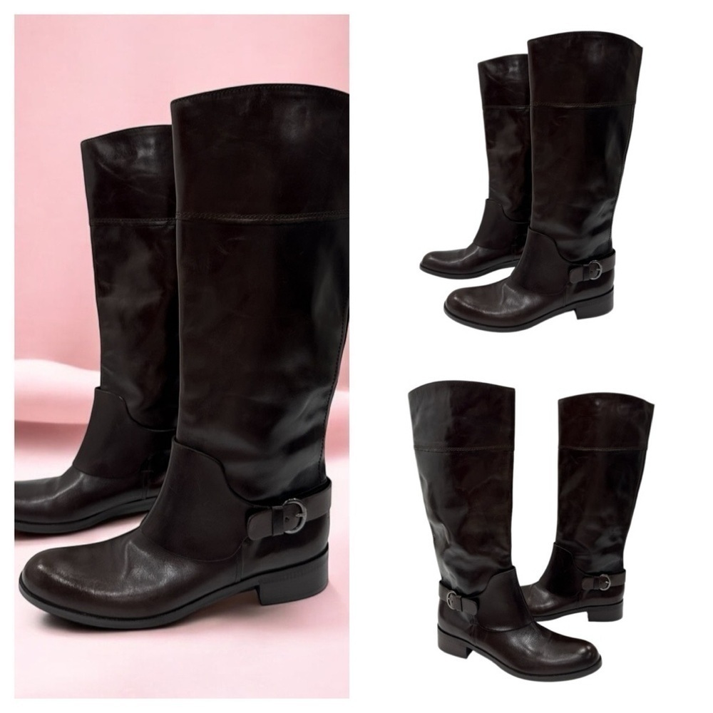 Vic Matie Harness Tall Riding Boot Espresso Brown size 36 US 6 made in Italy